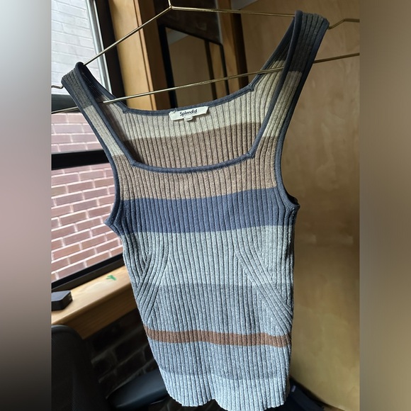 Splendid Georgie Cashmere Blend Stripe Tank - Picture 7 of 10